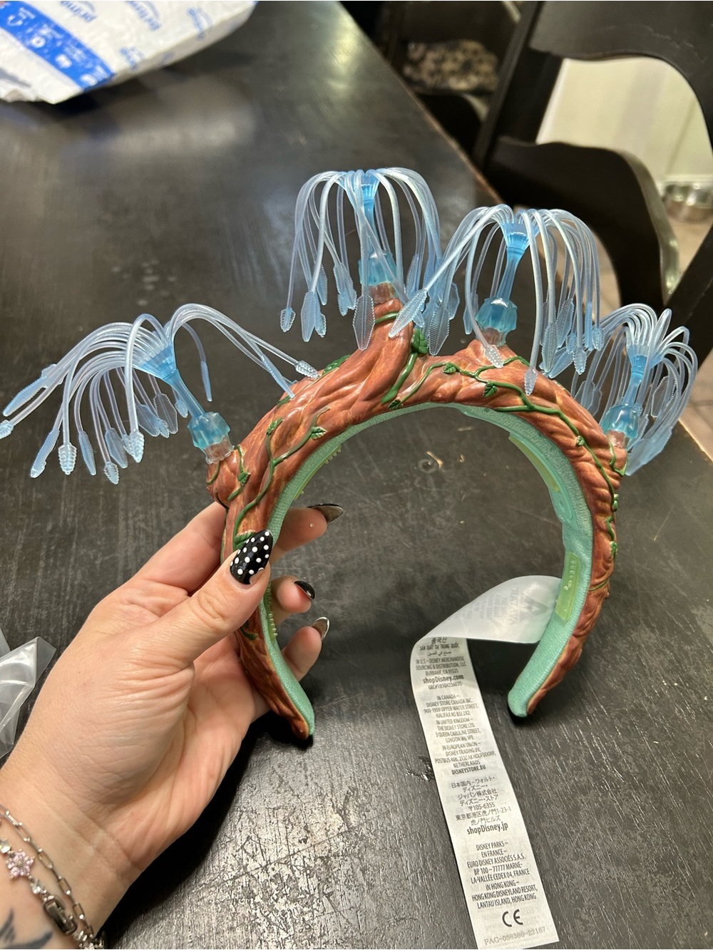 Disney Blue Tentacle Beam Headband with Brown Padded Vine Band